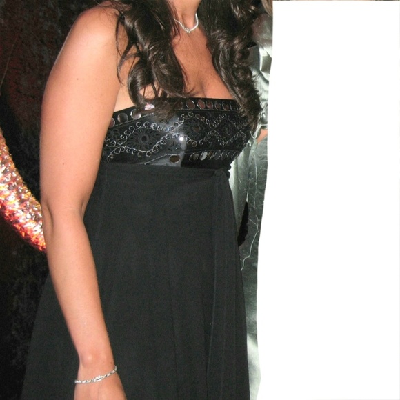 🔥 BCBG MAXAZARIA Babydoll Black Dress - Picture 5 of 6